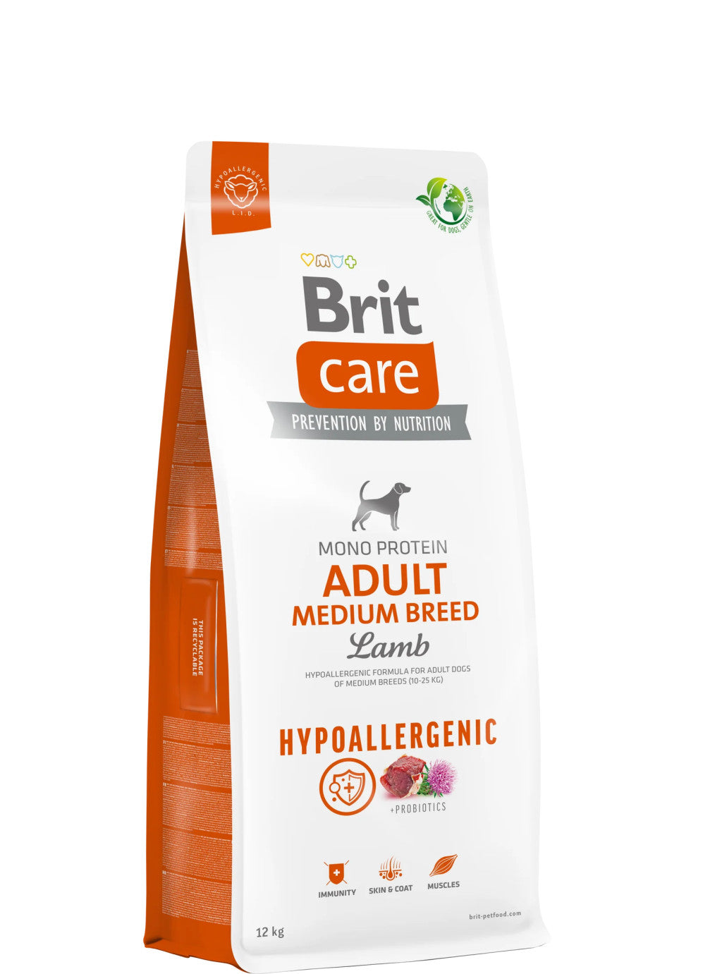 Brit Care Hipoallergén Adult Medium Breed Lamb Kutyatáp 12 kg