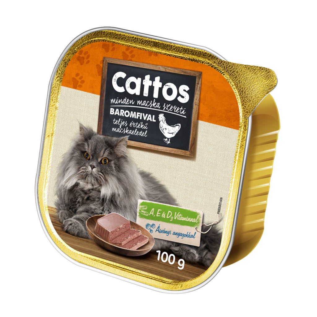 Cattos Alucup macskaeledel baromfi 100g