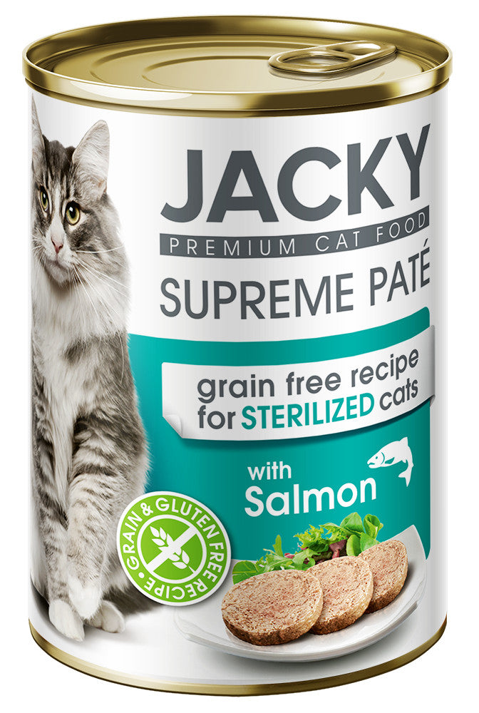 Jacky steril macska konzerv pástétom lazac 400g
