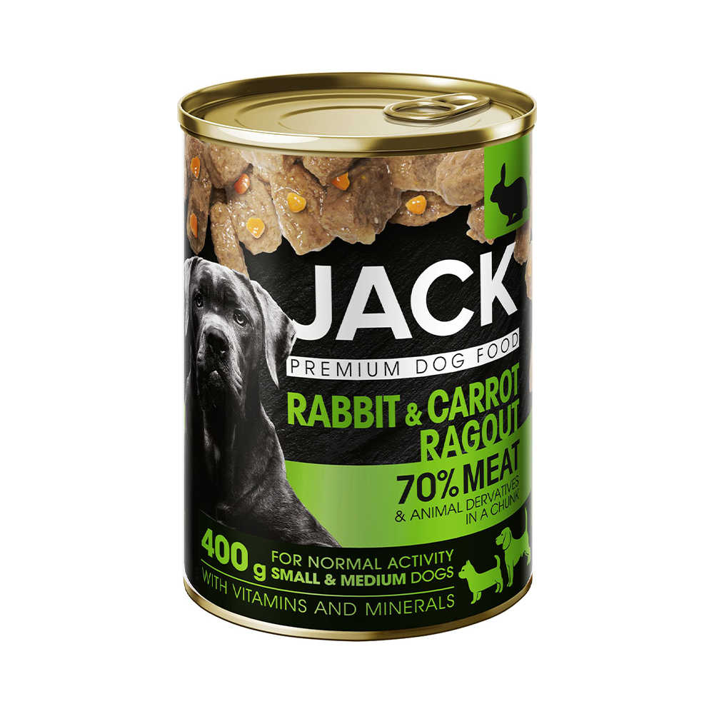 Jack kutya konzerv ragu nyúl-répa 400g