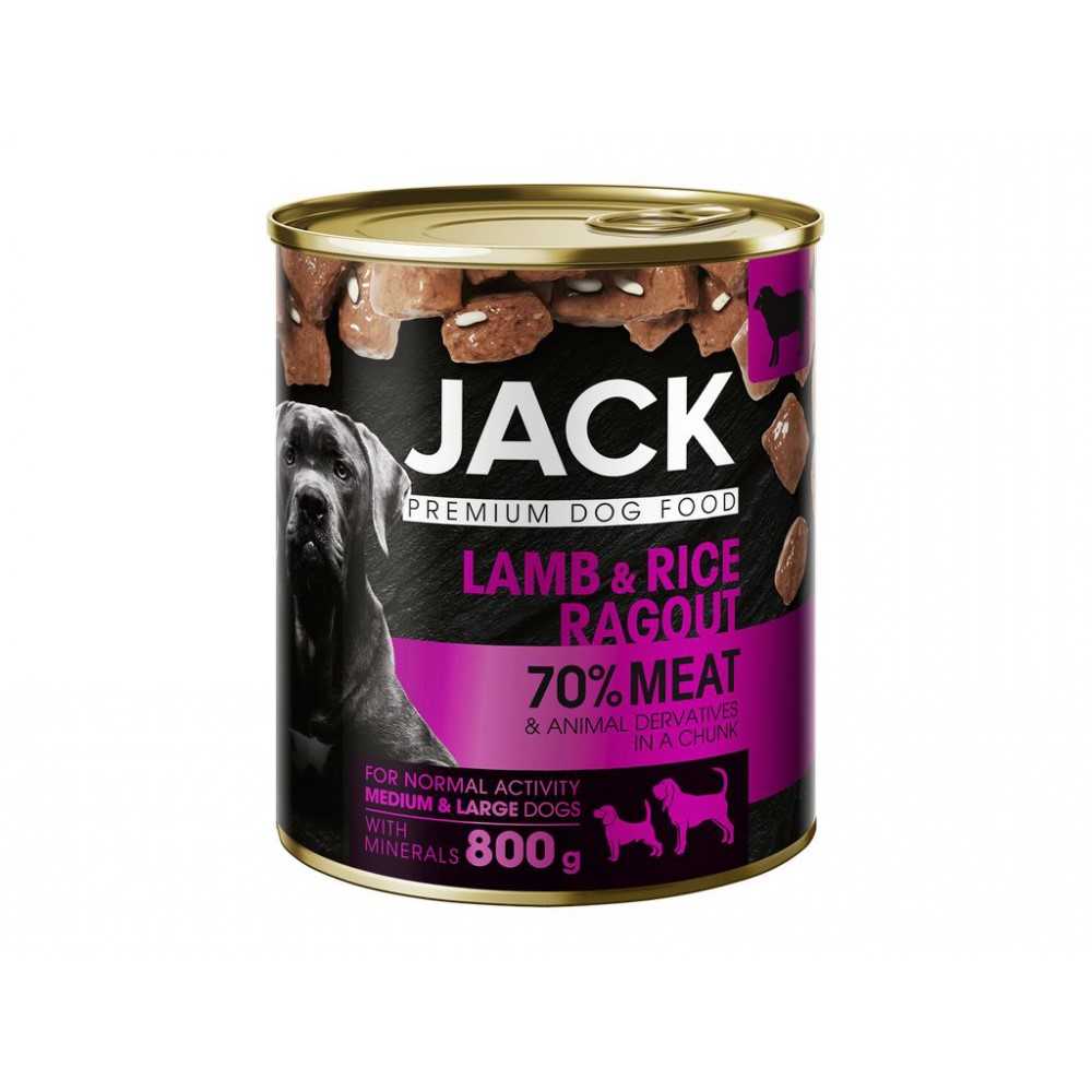 Jack konzerv bárány-rizs 800g