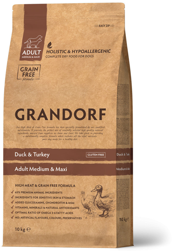 GRANDORF Duck and Sweet Potato Adult Medium and Maxi 10 Kg száraz kutyatáp