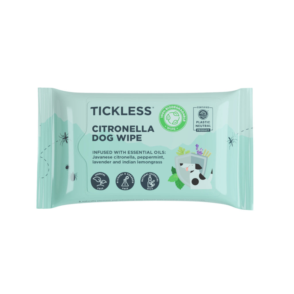 TICKLESS Wipe Kullancsriasztó Törlőkendő Kisállatokhoz 20 db