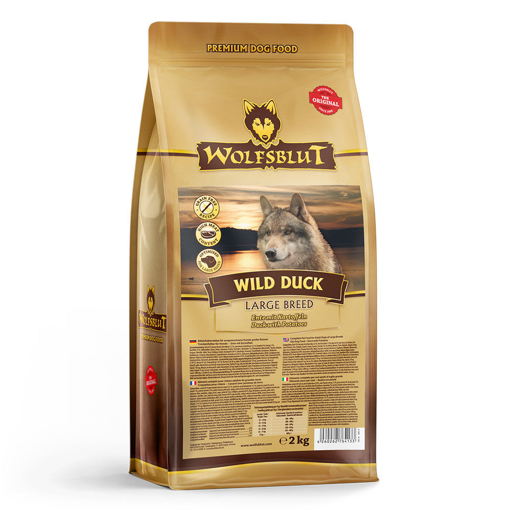 Wolfsblut Wild Duck Large Breed Kacsahús Burgonyával száraz kutyatáp 2 kg