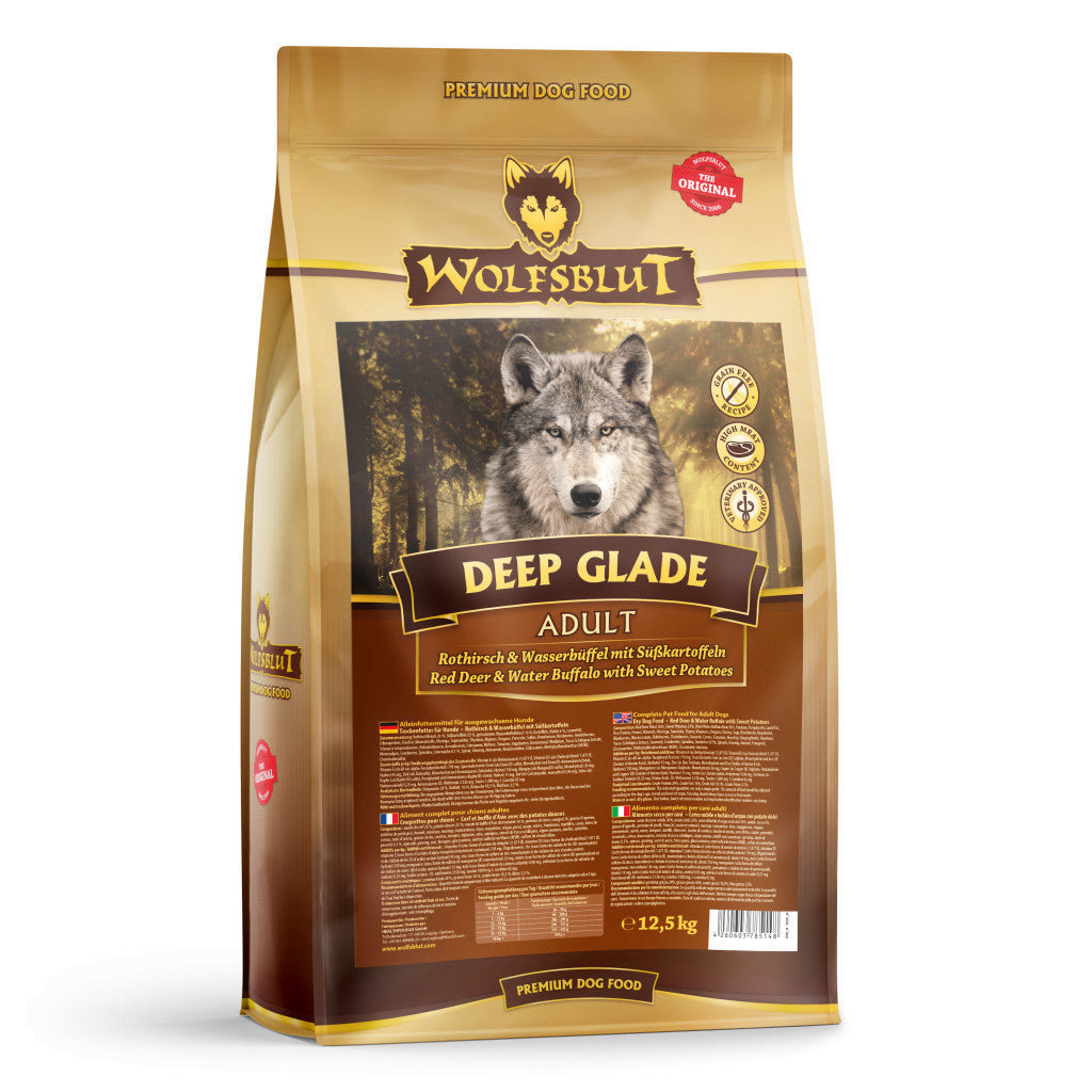 Wolfsblut Deep Glade Adult Gímszarvas Édesburgonyával száraz kutyatáp 12,5 kg