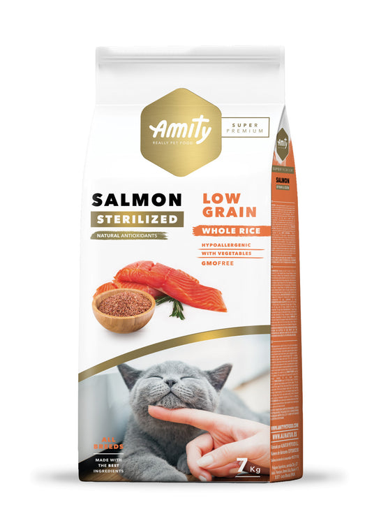 Amity Hypoallergen Cat Salmon Sterilized 7 kg macskatáp