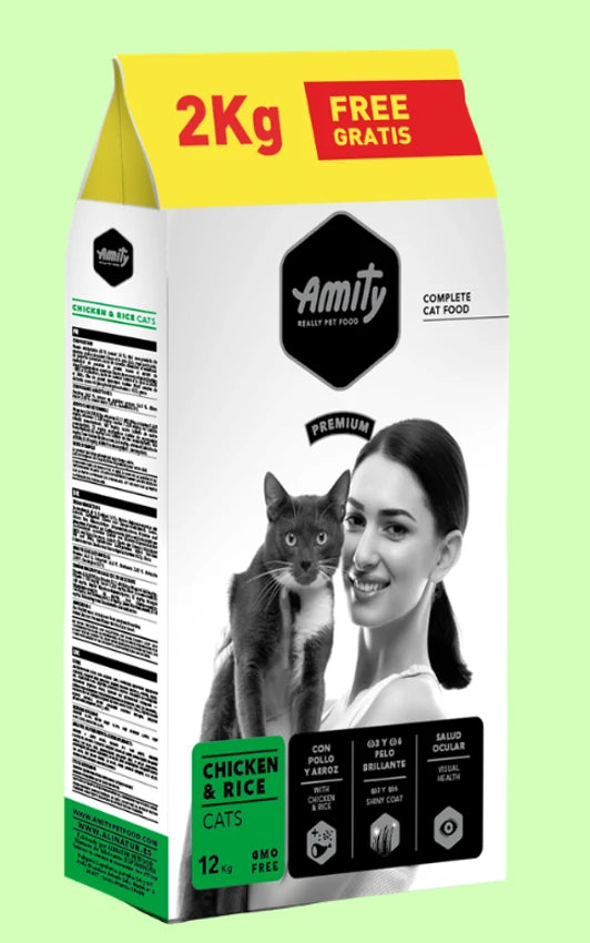 Amity Premium Cats Chicken-Rice 10+2 kg macskatáp