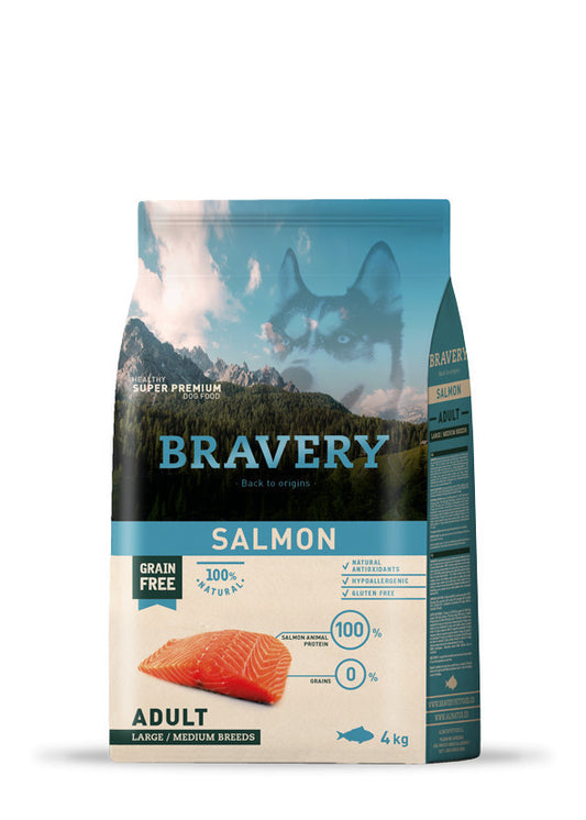 Bravery Salmon Adult Large/Medium Breeds 4 kg kutyatáp