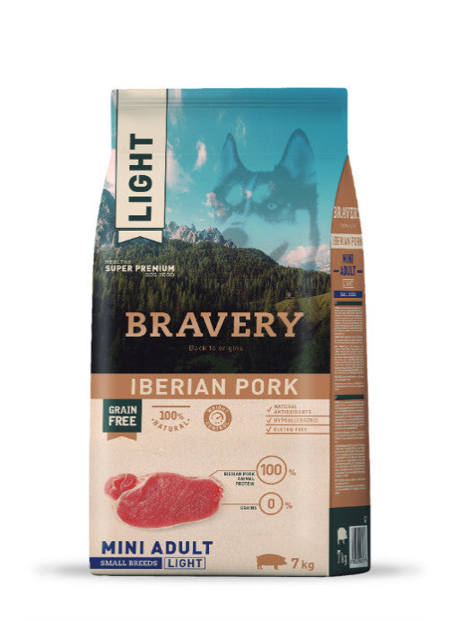 Bravery Iberian Pork LIGHT Mini Adult Small Breeds 7 kg kutyatáp