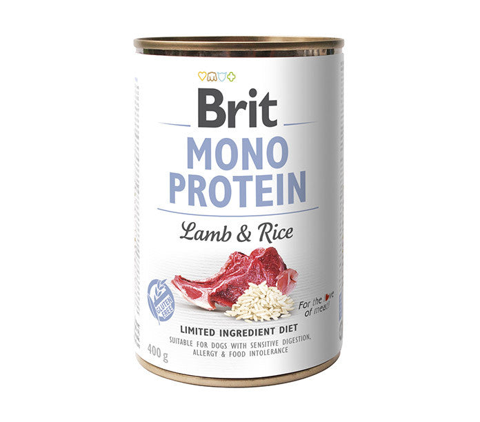 Brit Care Mono Protein Bárány barna rizzsel Konzerv kutyatáp 400 g