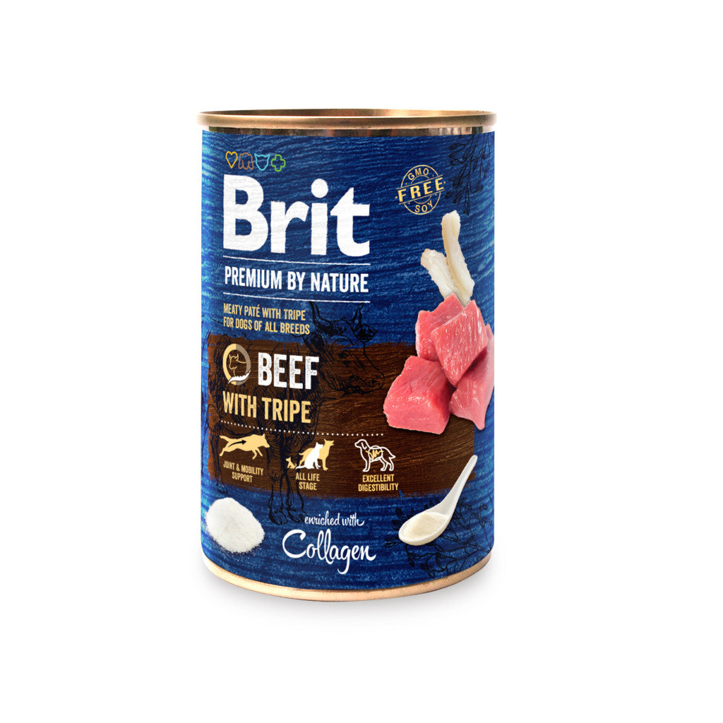 Brit Premium Marha és Pacal Konzerv Kutyatáp 400 g