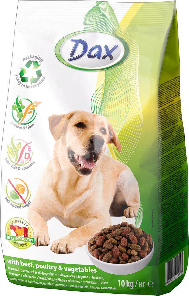 Dax Száraz Kutyatáp MARHA-BAROMFI-ZÖLDSÉGEK 10 kg