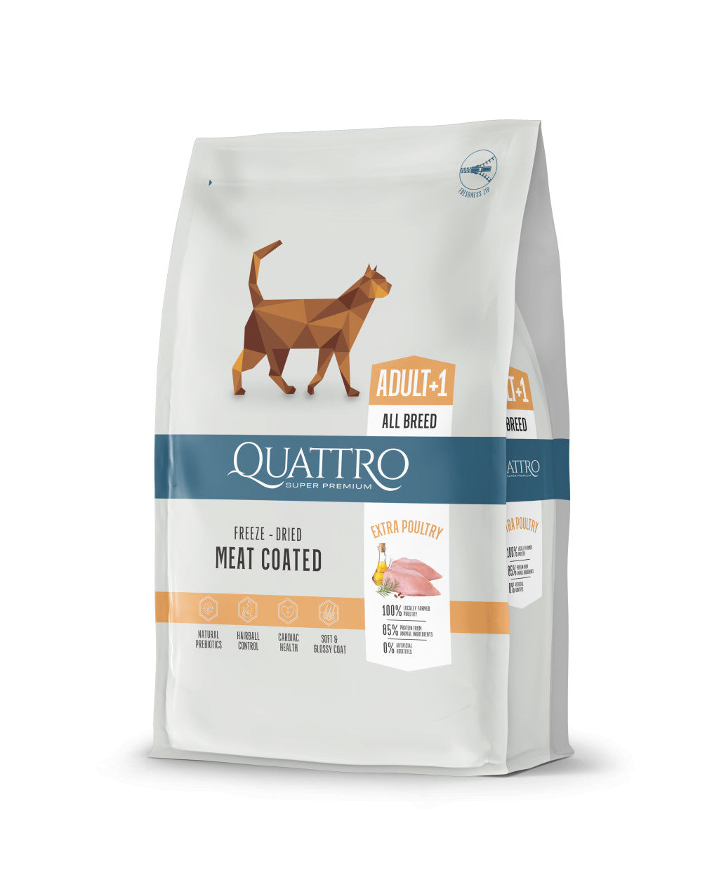 QUATTRO CAT Super Premium macskatáp felnőtt macskáknak csirkével 7 kg
