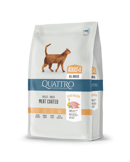 QUATTRO CAT Super Premium macskatáp felnőtt macskáknak csirkével 7 kg