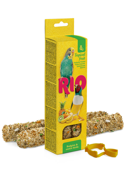 RIO Dupla Rúd Kiegészítő madáreleség trópusi gyümölcsökkel hull.papagájoknak és exotáknak 2x40 g