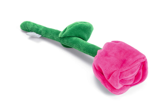 BZ kutyajáték plüss rózsaszín virág 30 cm