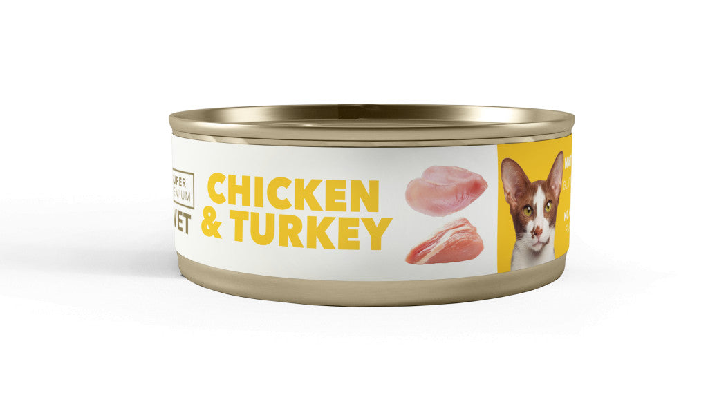 Amity Hypoallergen Chicken-Turkey Macska Konzerv 95 g