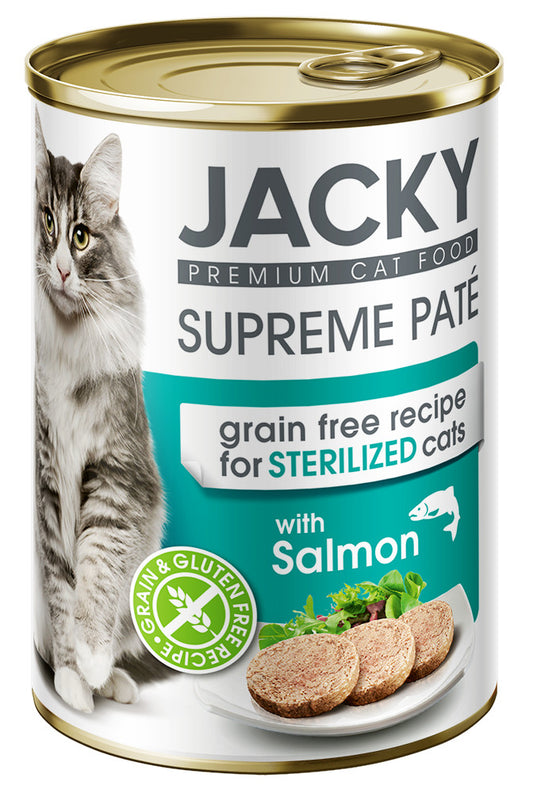 Jacky steril macska konzerv pástétom lazac 400g