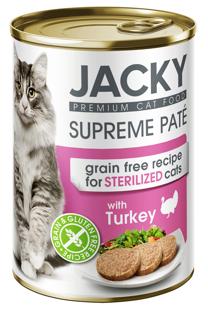 Jacky steril macska konzerv pástétom pulyka 400g
