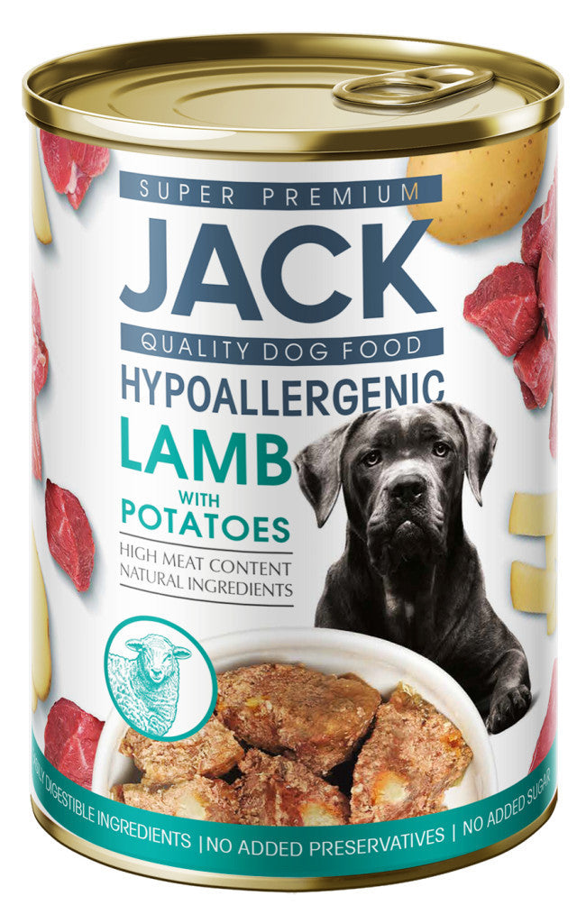 Jack hipoallergén pástétom 400 g bárányhús burgonyával