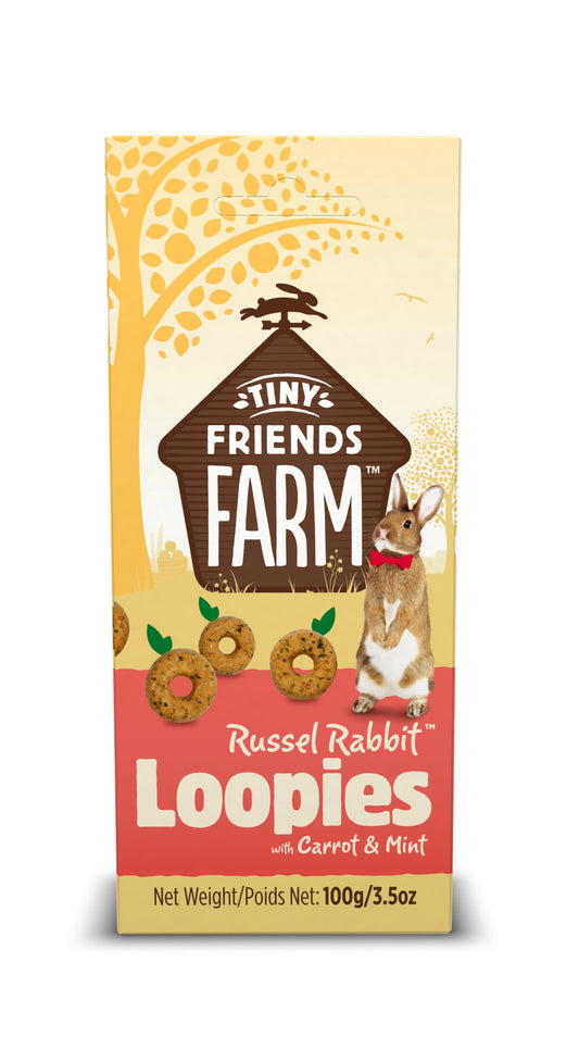 Tiny Friends Farm Russel Rabbit Loopies Sárgarépa és Menta 100 g