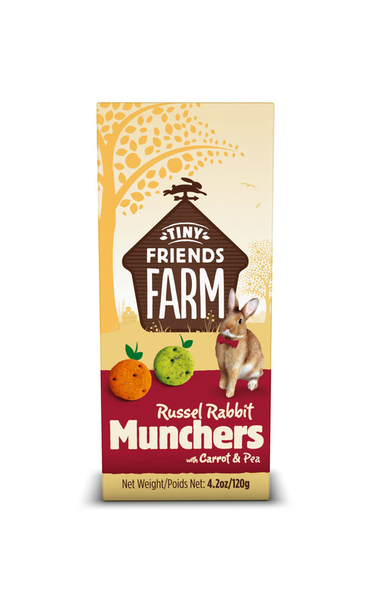 Tiny Friends Farm Russel Rabbit Munchers Sárgarépa és Borsó 120 g