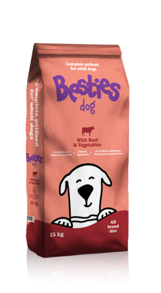 Besties Dog marha zöldséggel száraz kutyatáp 15 kg