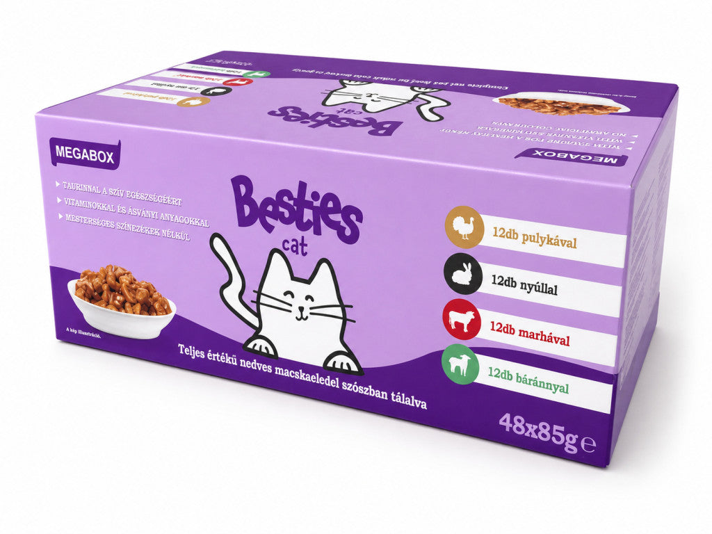 Besties Alutasakos Macskaeledel Vegyes Ízek Multipack 48 x 85 g