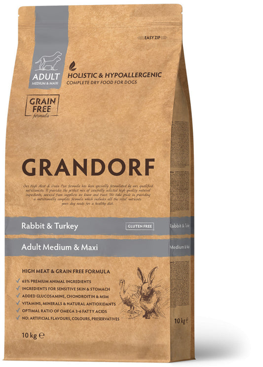 GRANDORF Rabbit and Potato Adult Medium and Maxi 10 Kg száraz kutyatáp