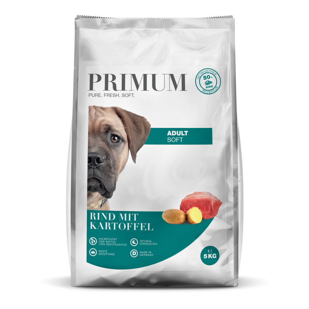 PRIMUM SOFT Marha Burgonyával puha kutyatáp 5 kg
