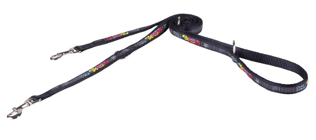 Rogz FANCY DRESS Multi-póráz XL 1,8 m Színes csontmintás