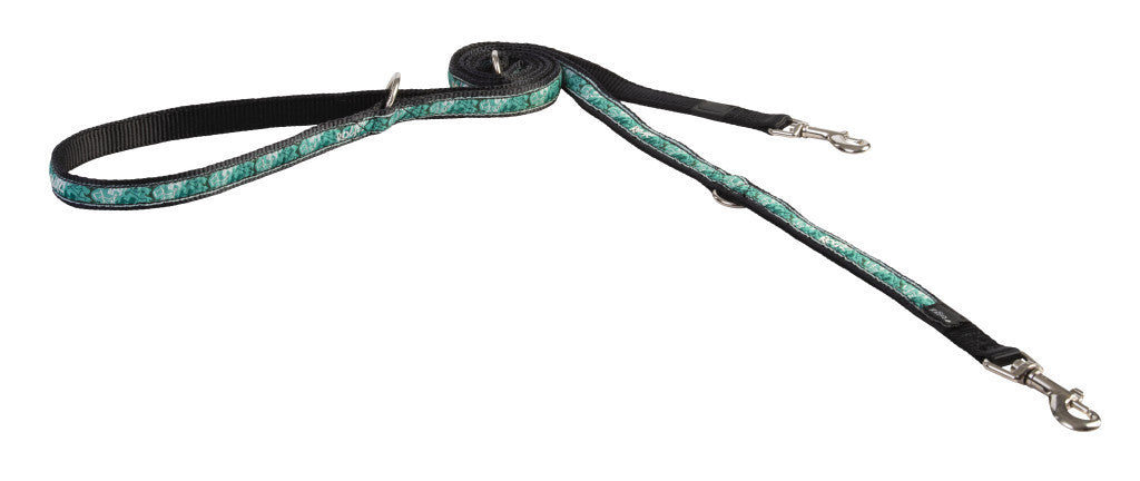 Rogz FANCY DRESS Multi-póráz XL 1,8 m Türkíz mintás