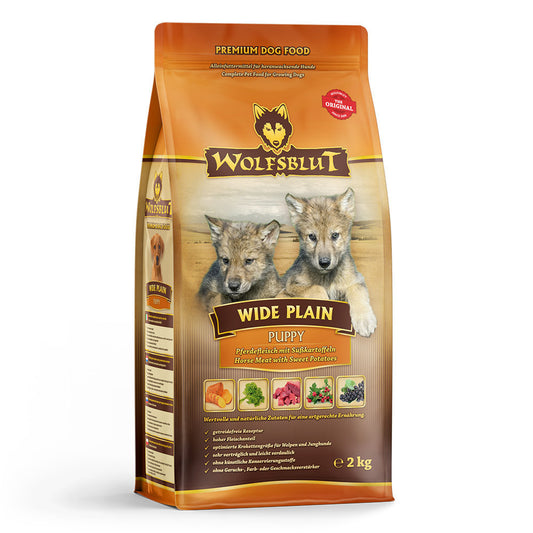 Wolfsblut Wide Plain Puppy Lóhús Édesburgonyával száraz kutyatáp 2 kg