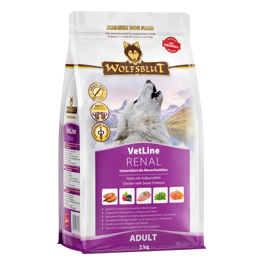 Wolfsblut VetLine Renal Csirke Édesburgonyával száraz kutyatáp 2 kg