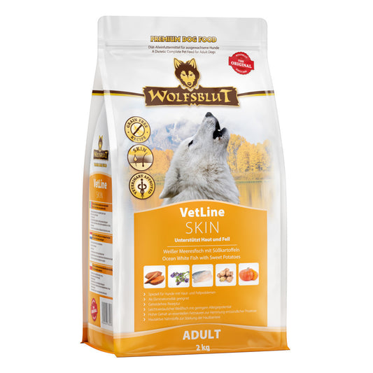 Wolfsblut VetLine Skin-Coat Fehérhallal Édesburgonyával száraz kutyatáp 2 kg