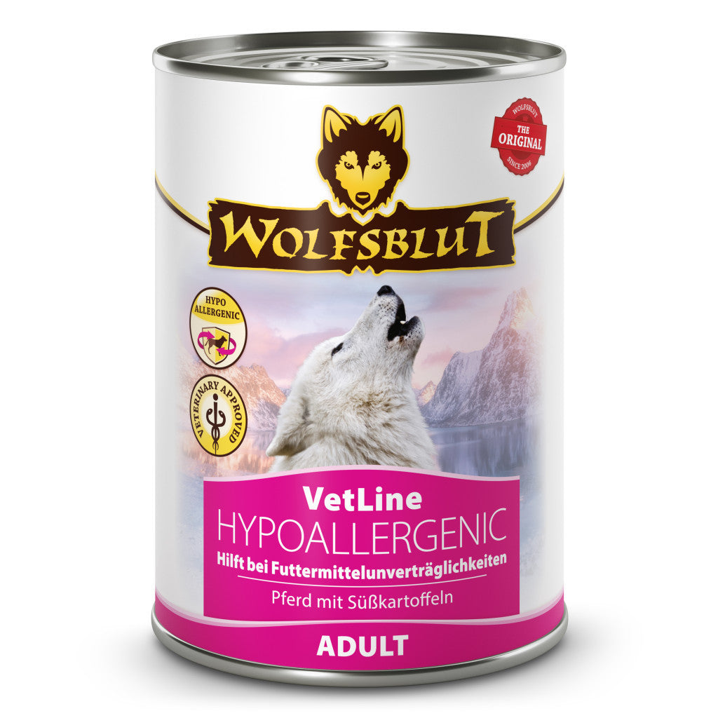Wolfsblut VetLine Hypoallergenic Lóhús Konzerv nedves kutyatáp 395 g